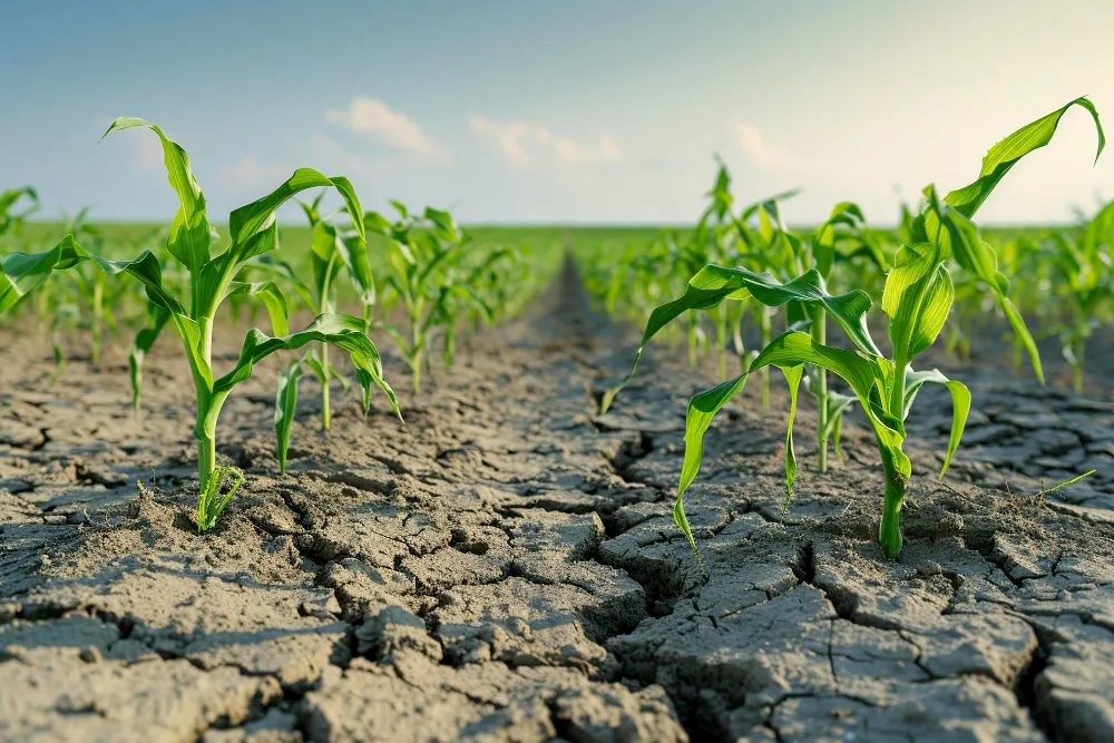 aszályos kukoricaföld